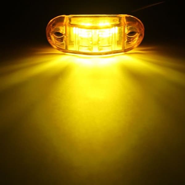 10x 2 LED sidemarkeringslys 12/24V LED trailer sidemarkeringslys sideadvarselslys gult lys til lastbil autocamper