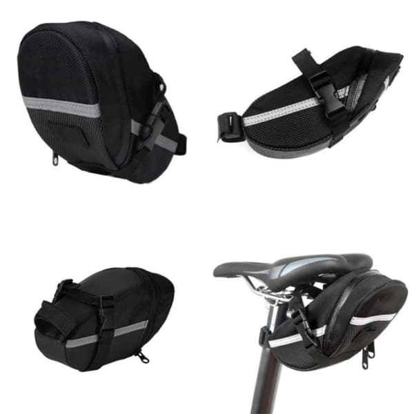 Cykelsaddeltaske Vandtæt Sort