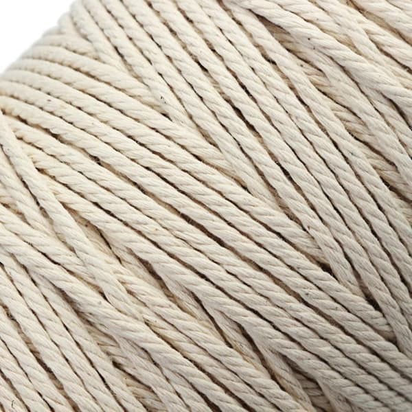 Bomullstau - Modell 911279 - 3mm - 2 stk - Naturlig beige - 420m