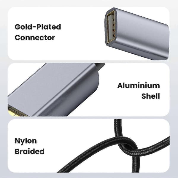 Typ A USB-förlängningskabel 3m USB 2.0 Typ A hane till hona förlängningssladd