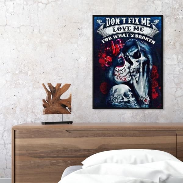 Love Skull Timanttimaalaus Kristallitimanttimaalaus
