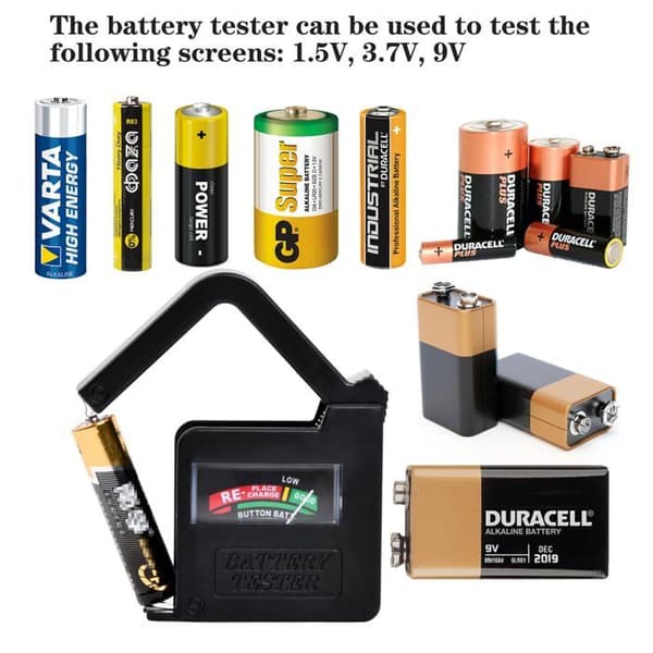 BT860 Digital Batteritester - Universal AA/AAA/C/D 1.5V/9V (Strømforsyning Ikke Inkludert)