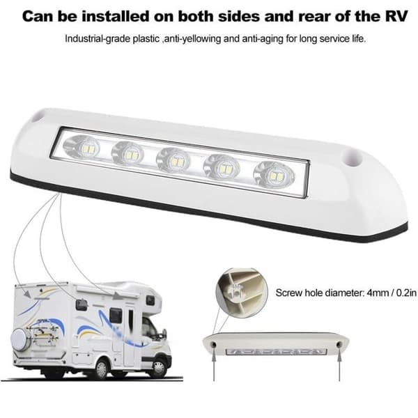 Universal LED-lys til autocampere - 12V/24V - 8W - Vandtæt