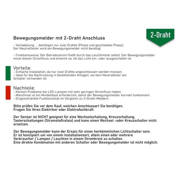 PIR Bevægelsesdetektor - Standardmodel - 9m Rækkevidde - Vægmontering - 1-200W