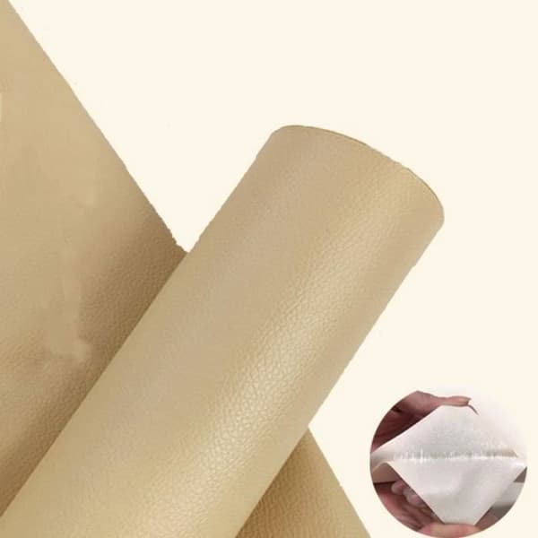 Reparationslap - 50x137cm - PU Læder - Selklæbende - Gul
