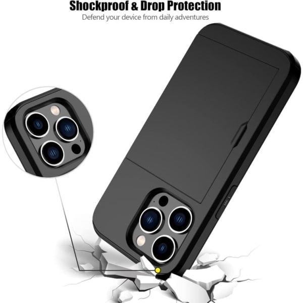 iPhone 12/12 Pro - Cover med kortslot Solid® Ekstra forstærket Answer