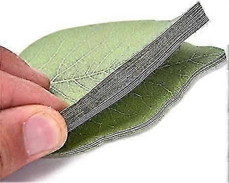 100-pak grønne bladformede sticky notes huskesedler til kontor og hjem