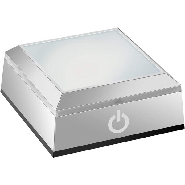 LED-base til krystal 3D-glaskunst, farverigt belyst