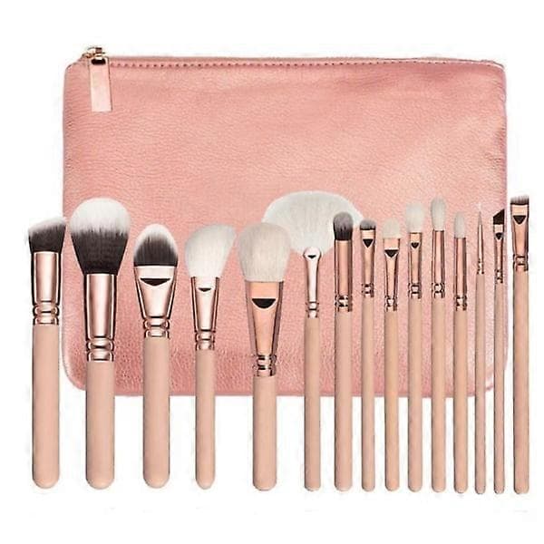 Professionelle makeup børster 15 stk. julegaver PINK