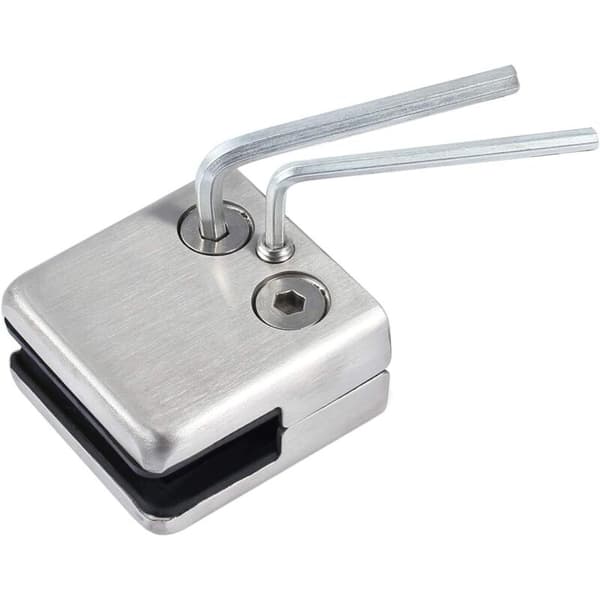 PCS Glasklemmer 8-10 mm i 304 rustfrit stål, justerbar vinkel til vægspejlmontering, til trappegelændere, poolhegn