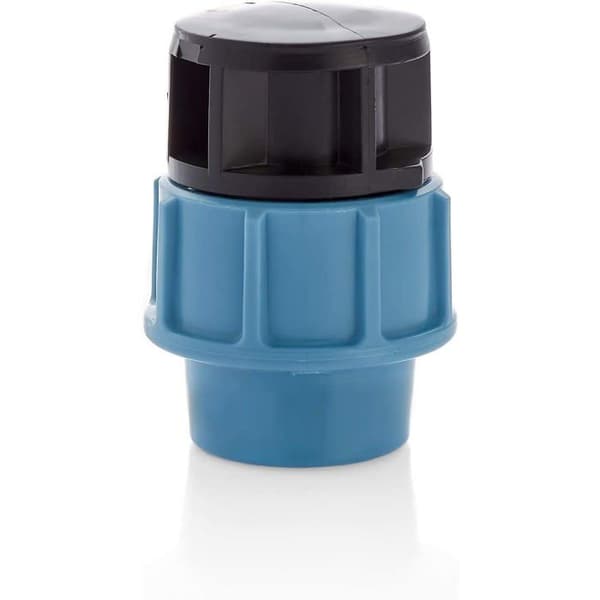 32 mm hunnkappe for polyetylen (middels tetthet) vannrør - 16 bar - blå