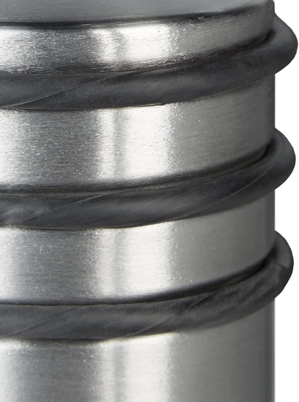 Kraftig Dørstopper, Dørstopper med Gummiringer, Rustfritt Stål og Gummibuffer