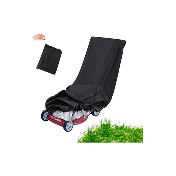Gressklipperdeksel, Vanntett Gressklipperdeksel, 210D Polyester Gressklipperdeksel med Snøring Oppbevaringspose (195x66x108 cm)