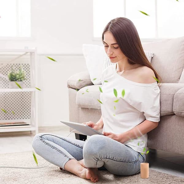 Mini diffusor för eteriska oljor i rosenträ (10-pack) - Cylindrisk - Ø 2,2 cm - H 4,3 cm
