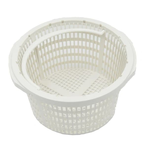 Tradisjonell skimmerkurv - Hvit - Toppdiameter 19 cm - Høyde 10 cm