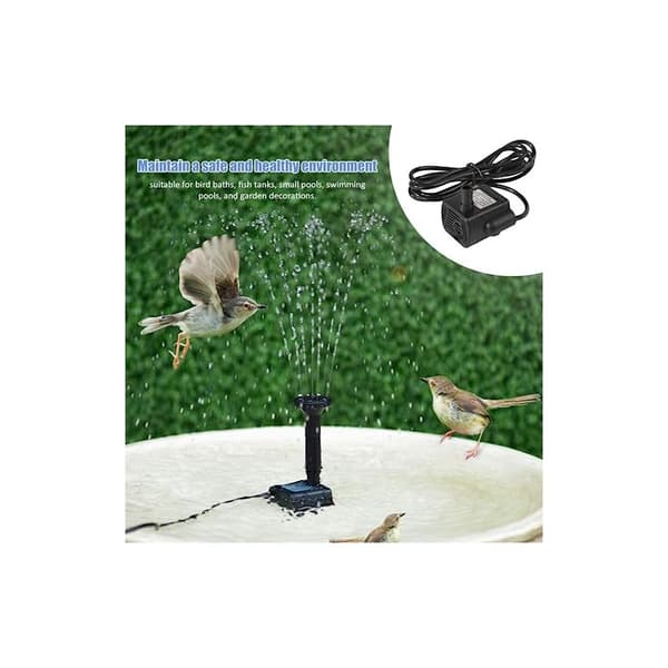 Solvattenpump, DC 12V Mini Solfontänpump, Ersättningspump med 1,5m Kabel, Tyst Pump, Mikro Dränkbar Vattenpump för Flytande Trädgård