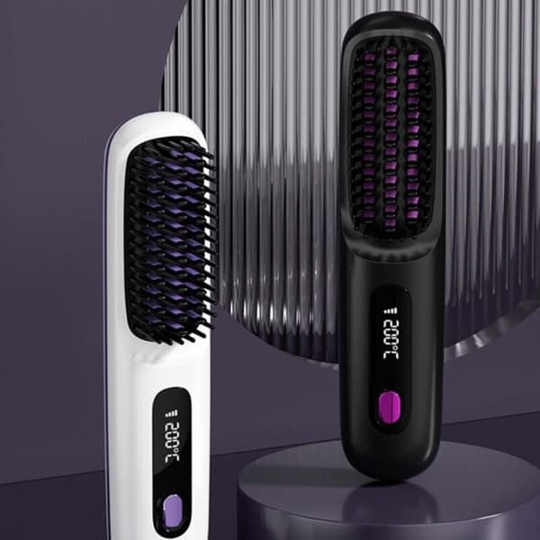 Cocoony børste til kort hår, genopladelig, LED 3 tilstande, sort