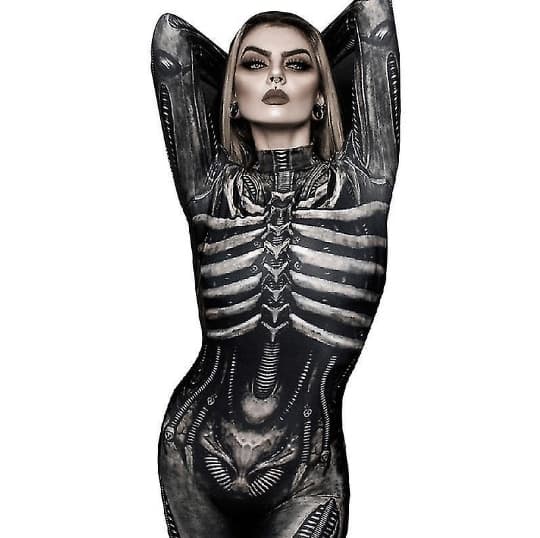 Naisten Halloween-asuprinttibody S S