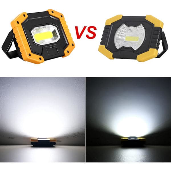 Oppladbar LED flomlys 30W 2000 LM Byggeplassflomlys