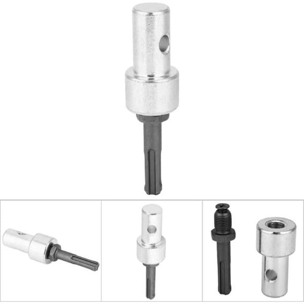 Metalljordboradapter for drill (SDS Plus / rund skaft) - Svart