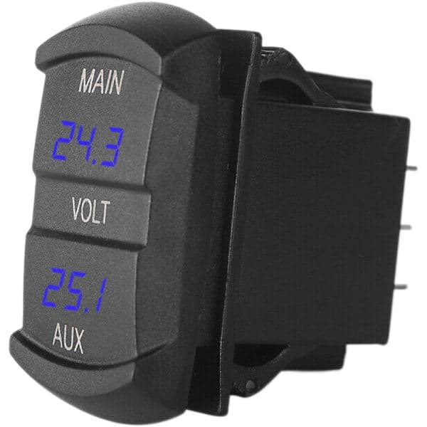 10-60V Dobbel Voltmeter Måler LED Digital Panel Volt Batterimonitor Bil Marine