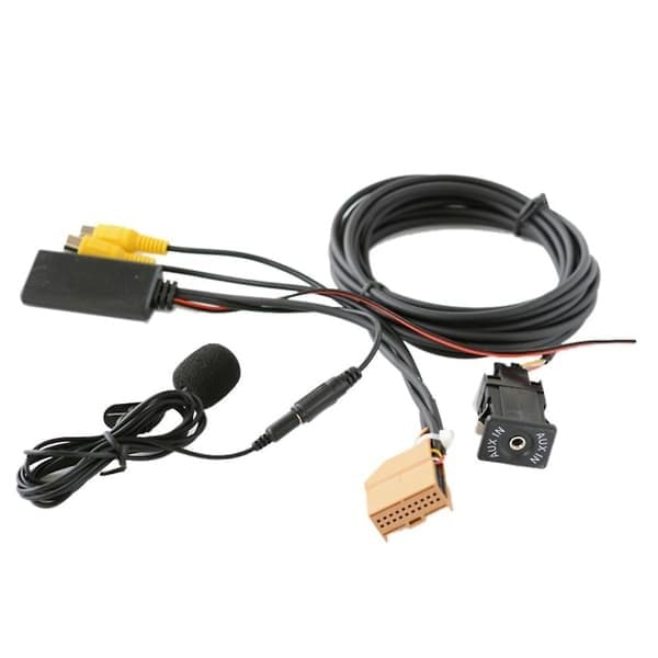 12V MMI 2G Bil Bluetooth AUX Kabel Adapter Musik Audio Mikrofon til A6 A8 2006-2008 J523 Kun til AV1 AV {db} sort