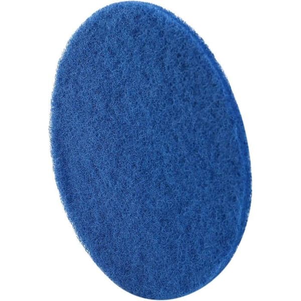 Erstatningspude til trådløs roterende moppe, 16 cm - Blå - Vaskbar mikrofiber - Pakke med 8