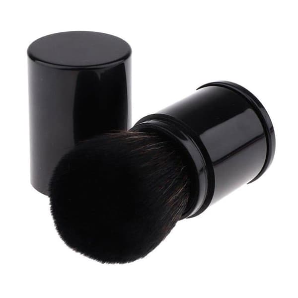 Professionel makeup udtrækkelig blushbørste løs pudderbørste til ansigt med etui, 82X35mm