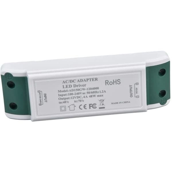 48W LED-driver DC 12V 4A adapteromformer LED-transformator driver konstant spenningsforsyning