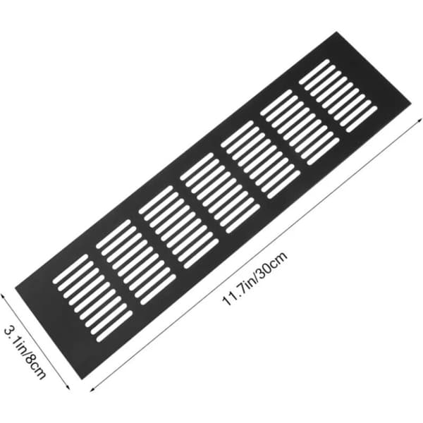 2 STK Rektangulær Ventilationsrist, Rektangulær Luftventil, Luftventil til Ideel Ventilation 80 × 3