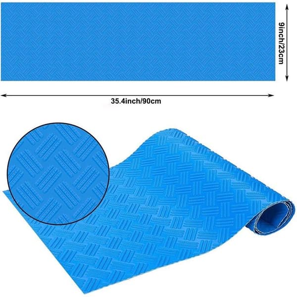 Halkfri PVC-poolstege matta 90 x 23 cm - set om 2, skyddande foder, tvättbar