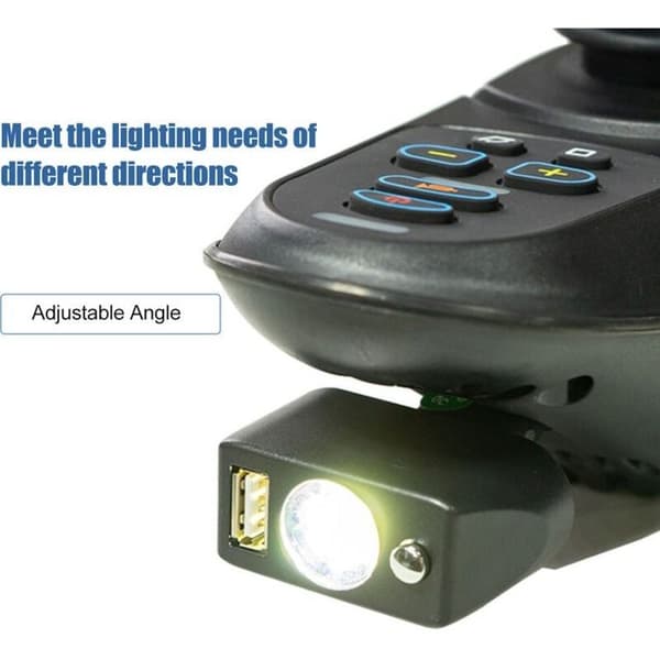 Elektrisk rullestollys - 3-pinners XLR-hode USB-lading LED rullestolbelysningskontroller