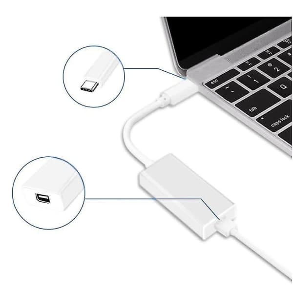 1x Thunderbolt 3 till Thunderbolt 2 Adapter Typ C Kabel USB för Macbook Air Pro Bästa Presenten