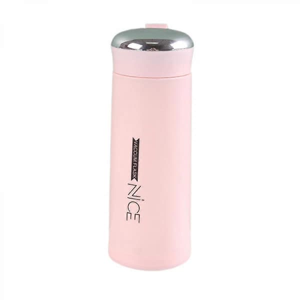 400 ml glass student bærbar vannkopp for forretningsbruk, dobbeltlagsisolasjon, rosa