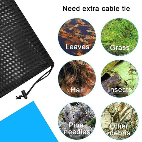 45 x 45 cm Pumpe Netpose (Pakke med 2) - Sort - Polyester - Genanvendelig Snøre