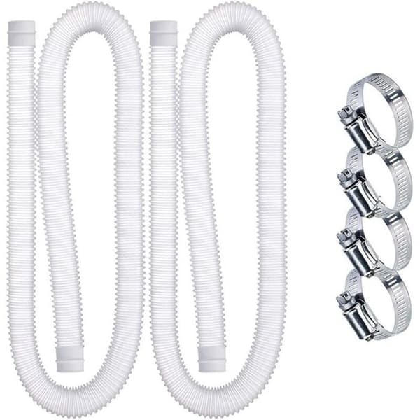 Erstatningsslange 1,25\" (3,2 cm) til poolfilterpumpe - 2 stk., 99 cm, polyethylen