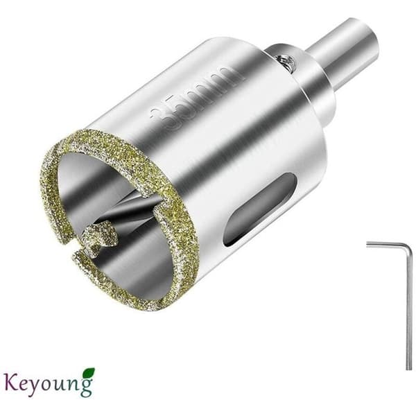 35 mm diamant hullsag - Sentreringsbor - Diamantbelagt - For fliser, glass, marmor