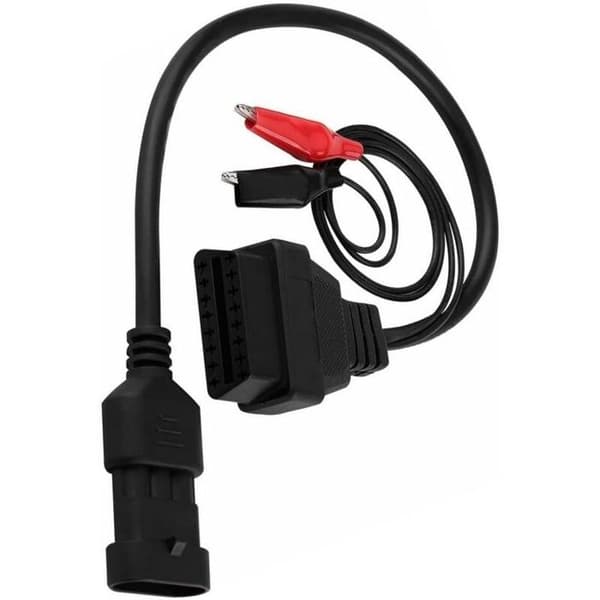 OBD2 adapterkabel til Alfa Romeo - 3-benet til 16-benet - 35 cm - Sort