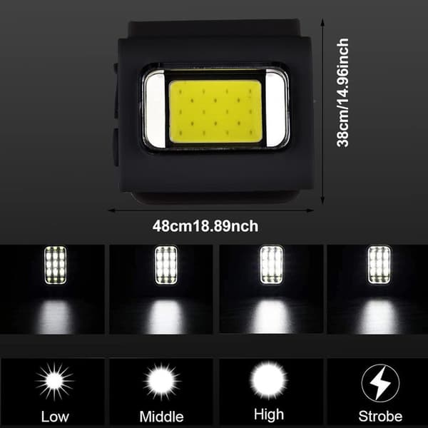 Mini LED-hodelykt med klips, kraftig magnetisk klipslys, hundelys, nødlys, IPX5 vanntett klipslys med 6 moduser [Energiklasse]
