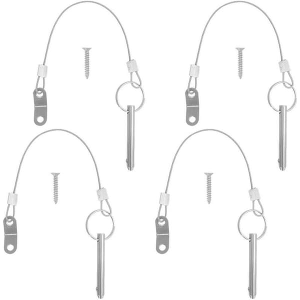 Sæt med 4 quick-release stifter, 6,3 mm – 316 rustfrit stål – Samlet længde 51 mm – Effektiv længde 40 mm