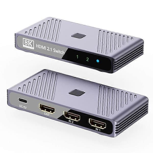 Q802 8K HD Video Splitter HDR 2 ind 1 ud spejlskærme videooverførselsadapter