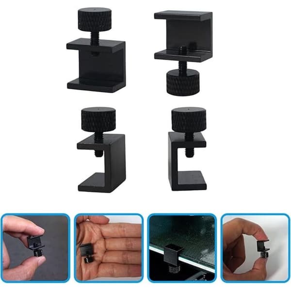 Stykker 3D-skriver sengklips, 3D-skriver glass seng klemme tilbehør for Ender 3s 3 Pro, 5 Pro, CR-20 Pro, CR-10S Pro