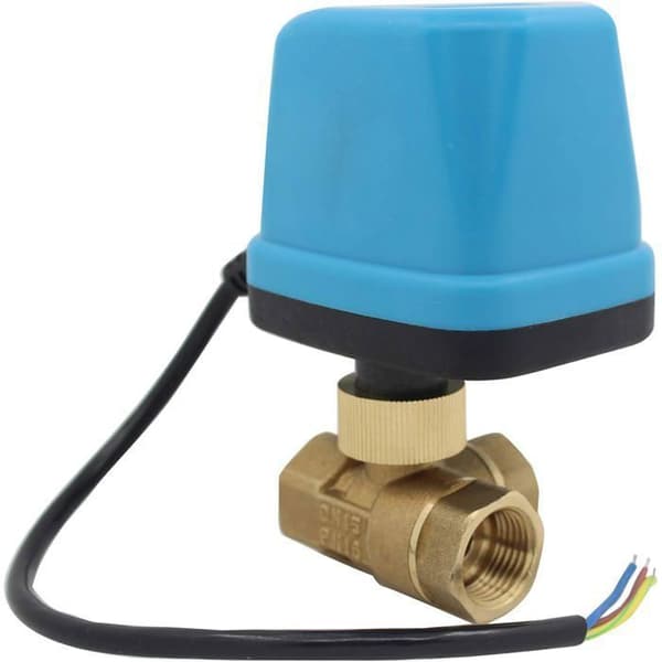 3-veis motorisert kuleventil 220V 1/2\" (DN15) - 15s åpning, 6VA, 0-60°C