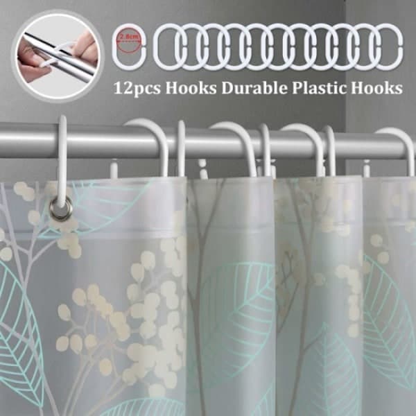 Duschdraperi 180 x 180 cm EVA Transparent duschdraperi, Dusch