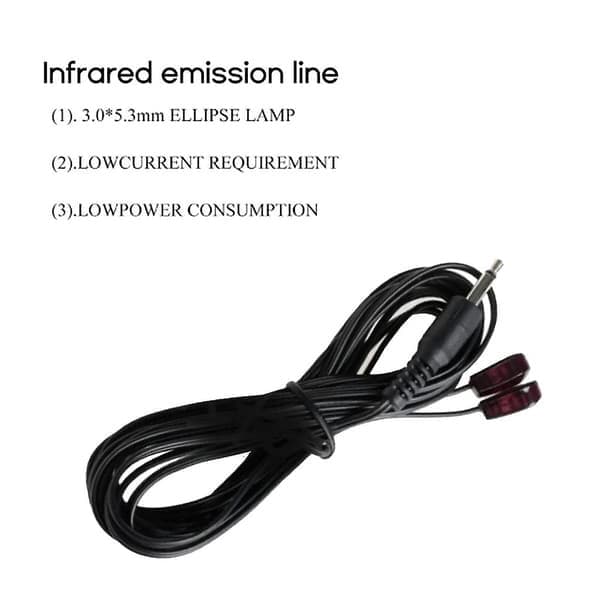 3,5 mm dobbel IR infrarød kabel for forlenger repeater system IR-mottaker [DB]