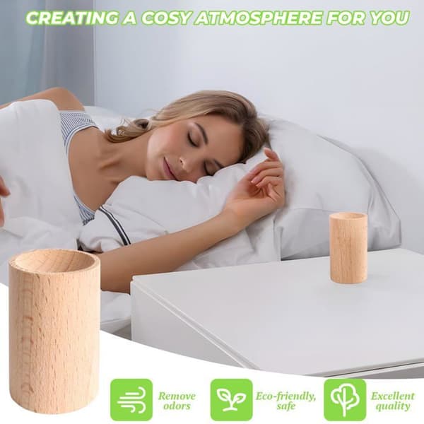 Mini diffusor för eteriska oljor i rosenträ (10-pack) - Cylindrisk - Ø 2,2 cm - H 4,3 cm