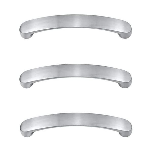 Sølv aluminium møbelgreb - 96 mm centerafstand, sæt med 6