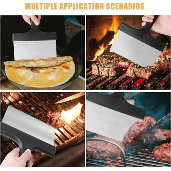 Plancha-skrape, Plancha-skrape for rustfrie stålplater, Profesjonell plancha-skrape, Plancha-skrape med håndtak, Plancha-skrape