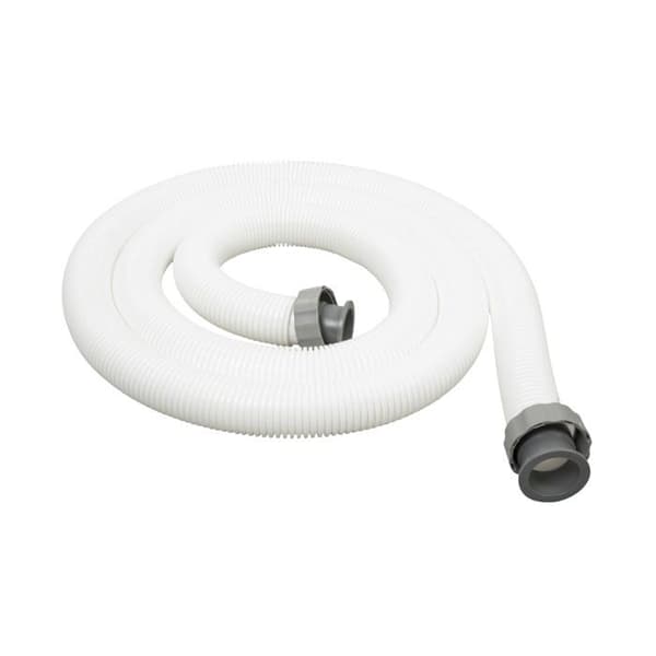 38 mm diameter slange, 3,0 m længde - PVC - Hvid - 38 mm gevindfitting