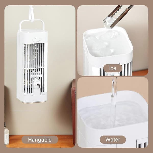 Ventilator Combi Aircondition 4-i-1 Mini Bærbar Luftkøler Ventilator med Effektiv Køleteknologi